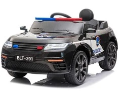 Lean Cars Vaikiškas policijos elektromobilis BLT-201, juodas