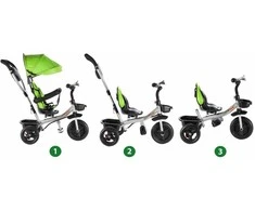 Vaikiškas triratukas Malplay Kids Twist Žalias