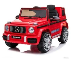 Vienvietis elektromobilis Mercedes G63 AMG 4x4, raudonas