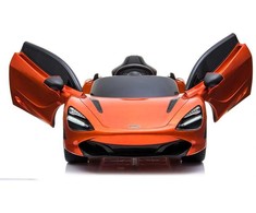 Vienvietis Elektromobilis vaikams "McLaren 720S", Lakuotas oranžinis