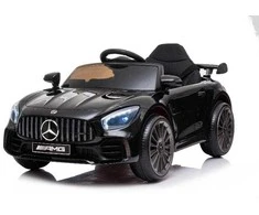 Lean Cars Juodas Mercedes GTR akumuliatorinis automobilis vaikams