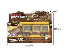 WOOPIE dinozaurų sunkvežimis su paleidimo priemone ir žaisliniais automobiliais