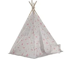Žaidimų palapinė Enero, tipis WIGWAM su kilimėliu ir 2 pagalvėlėmis "Flaming"