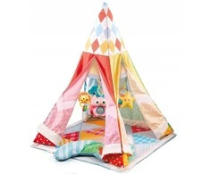 Žaidimų palapinė – lavinimo kilimėlis, tipis WIGWAM 2in1