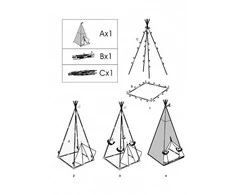Žaidimų palapinė, tipis WIGWAM rožinė