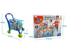 Žaislinis pirkinių vežimėlis su pirkiniais "Supermarket" 3in1