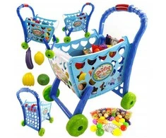 Žaislinis pirkinių vežimėlis su pirkiniais "Supermarket" 3in1