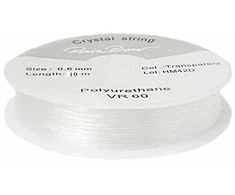 Elastingi siūlai Nr. 60 karoliukų vėrimui RainBow® VERA V60 10 m, skaidrūs