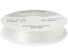 Elastingi siūlai Nr. 60 karoliukų vėrimui RainBow® VERA V60 10 m, skaidrūs