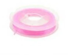 Elastingieij siūlai Nr. 50 karoliukų vėrimui RainBow® VERA V50 10 m, spalva rožinė