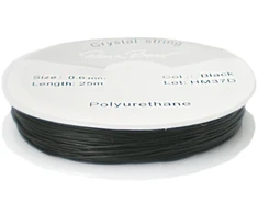 Elastingieij siūlai Nr. 60 karoliukų vėrimui RainBow® VERA V60 25 m, spalva juoda