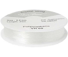 Elastingieij siūlai Nr. 60 karoliukų vėrimui RainBow® VERA V60 25 m, skaidrūs