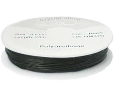 Elastingieij siūlai Nr. 60 karoliukų vėrimui RainBow® VERA V60 25 m, spalva juoda