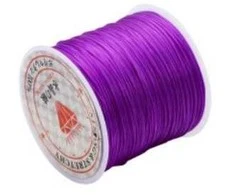 Elastingieij siūlai Nr. 70 karoliukų vėrimui RainBow® VERA V70 60 m, spalva violetinė