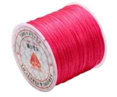 Elastingieij siūlai Nr. 70 karoliukų vėrimui RainBow® VERA V70 60 m, spalva rožinė