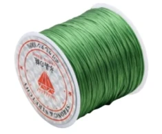Elastingieij siūlai Nr. 70 karoliukų vėrimui RainBow® VERA V70 60 m, spalva žalia