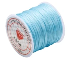 Elastingieij siūlai Nr. 70 karoliukų vėrimui RainBow® VERA V70 60 m, spalva žydra