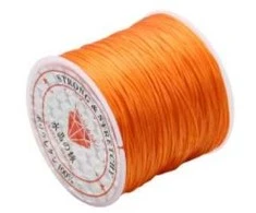 Elastingieij siūlai Nr. 70 karoliukų vėrimui RainBow® VERA V70 60 m, spalva oranžinė