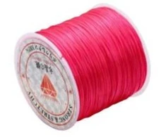 Elastingieij siūlai Nr. 70 karoliukų vėrimui RainBow® VERA V70 60 m, spalva rožinė