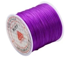Elastingieij siūlai Nr. 70 karoliukų vėrimui RainBow® VERA V70 60 m, spalva violetinė