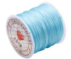Elastingieij siūlai Nr. 70 karoliukų vėrimui RainBow® VERA V70 60 m, spalva žydra