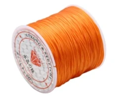 Elastingieij siūlai Nr. 70 karoliukų vėrimui RainBow® VERA V70 60 m, spalva oranžinė