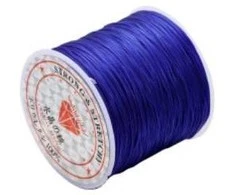 Elastingieij siūlai Nr. 70 karoliukų vėrimui RainBow® VERA V70 60 m, spalva mėlyna