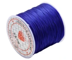 Elastingieij siūlai Nr. 70 karoliukų vėrimui RainBow® VERA V70 60 m, spalva mėlyna