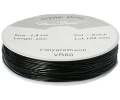 Elastingieij siūlai Nr. 80 karoliukų vėrimui RainBow® VERA V80 25 m, spalva juoda