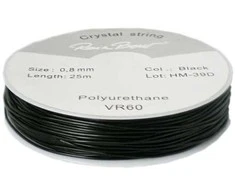 Elastingieij siūlai Nr. 80 karoliukų vėrimui RainBow® VERA V80 25 m, spalva juoda