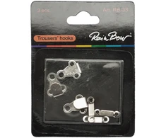 Kabliukai-užsegimai 2 dalių RainBow® RB-33, 3 kompl.
