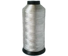 Metalizuoti siuvinėjimo siūlai Nr. 120 RainBow® META MT1202 5000 m, spalva sidabro