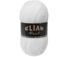 Mezgimo siūlai Elian Klasik 50 g, spalva 208 balta