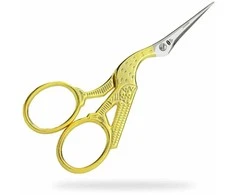 Premax Žirklės siuvinėjimui 24k aukso garnio formos rankenėles 9 cm