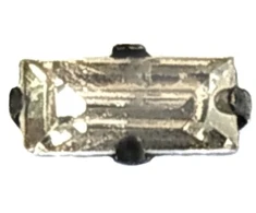 RAINBOW Akrilo akutė su prisiuvamu intarpu 4x8 mm, spalva balta