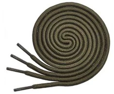 RAINBOW Apvalūs batraiščiai 3 mm 120 cm, spalva chaki