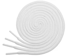 RAINBOW Apvalūs batraiščiai 3 mm 120 cm, spalva balta