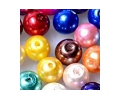RAINBOW Apvalūs perlo imitacijos karoliukai 6 mm, 10 vnt., įvairios spalvos