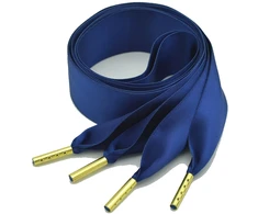 RAINBOW Atlasiniai platūs batraiščiai 25 mm 80 cm, spalva tamsiai mėlyna