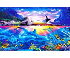 RAINBOW Deimantinio paveikslo-mozaikos 5D rinkinys (akučių klijavimas) 30x40 cm DK41254