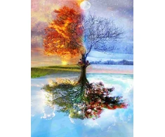 RAINBOW Deimantinio paveikslo-mozaikos 5D rinkinys (akučių klijavimas) 30x40 cm DK41161