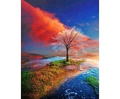 RAINBOW Deimantinio paveikslo-mozaikos 5D rinkinys (akučių klijavimas) 30x40 cm DK41278