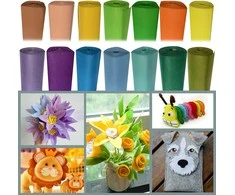 RAINBOW Dekoratyvinio veltinio rinkinys 2 mm, 20х20 cm, 10 vnt., spalva juoda
