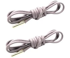 RAINBOW Elastiniai apvalūs batraiščiai 3 mm 150 cm su metaliniais antgaliais, spalva rusva