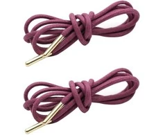 RAINBOW Elastiniai apvalūs batraiščiai 3 mm 110 cm su metaliniais antgaliais, spalva bordo