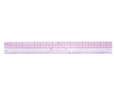 RAINBOW Matavimo liniuotė rankdarbiams 45 cm ir coliais