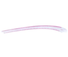RAINBOW Matavimo liniuotė rankdarbiams 55 cm ir coliais