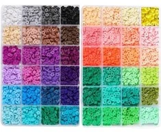 RAINBOW Plokščių karoliukų rinkinys apyrankių gamybai 4800 vnt.