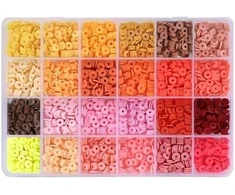 RAINBOW Plokščių karoliukų rinkinys apyrankių gamybai 2400 vnt.