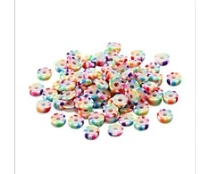 RAINBOW Plokšti karoliukai 6x1 mm 100 vnt., spalva 60